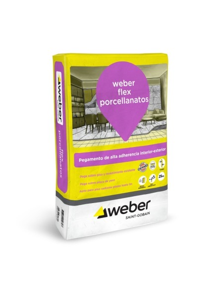 Adhesivo Weber Flex Porcellanatos 25kg