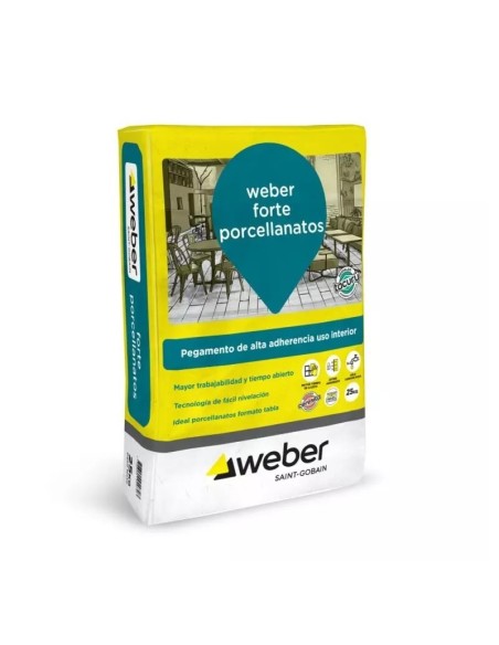 Adhesivo Weber Forte Porcellanatos 25kg
