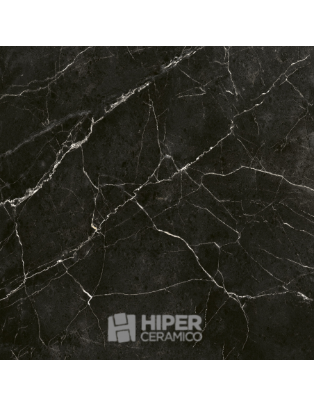 Piso Pulido Cañuelas Montpellier Negro 60x60cm 1ra. Calidad